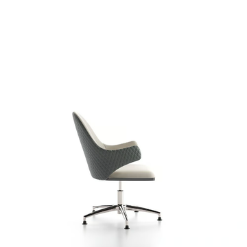 DIVA L - Leather office chair with armrests with 5-Spoke base by Capital Collection - view 3